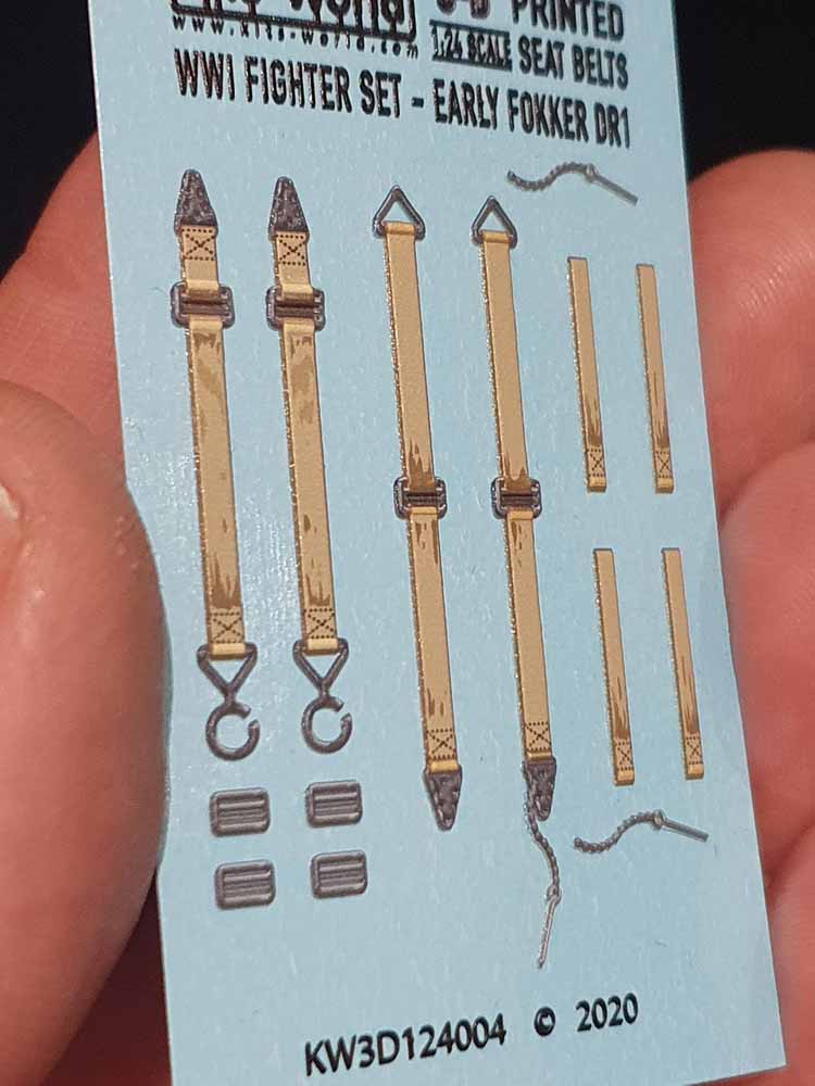 Kits World 3D124004 3D Printed Decal 1:24 WWI Fighter Set - Early Fokker Dr.I Tr