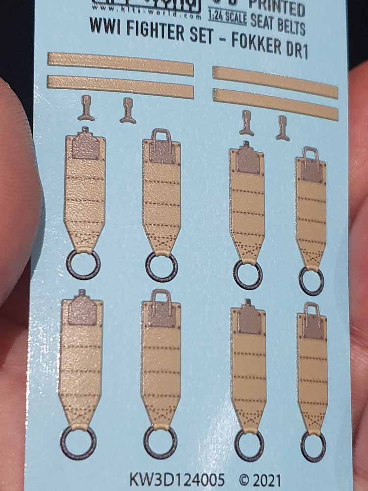 Kits World 3D124005 3D Decal 1:24 WWI Fighter Set Fokker Dr.I Triplane