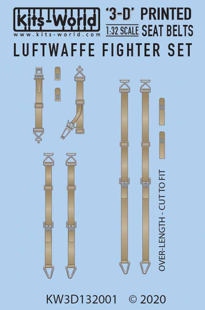 Kits World 3D132001 3D Printed Decal 1:32 Luftwaffe Fighter Set. Full Colour 3D