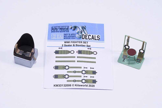 Kits World 3D132006 3D Printed Decal 1:32 WWI Fighter Set - 2-seater and Bomber