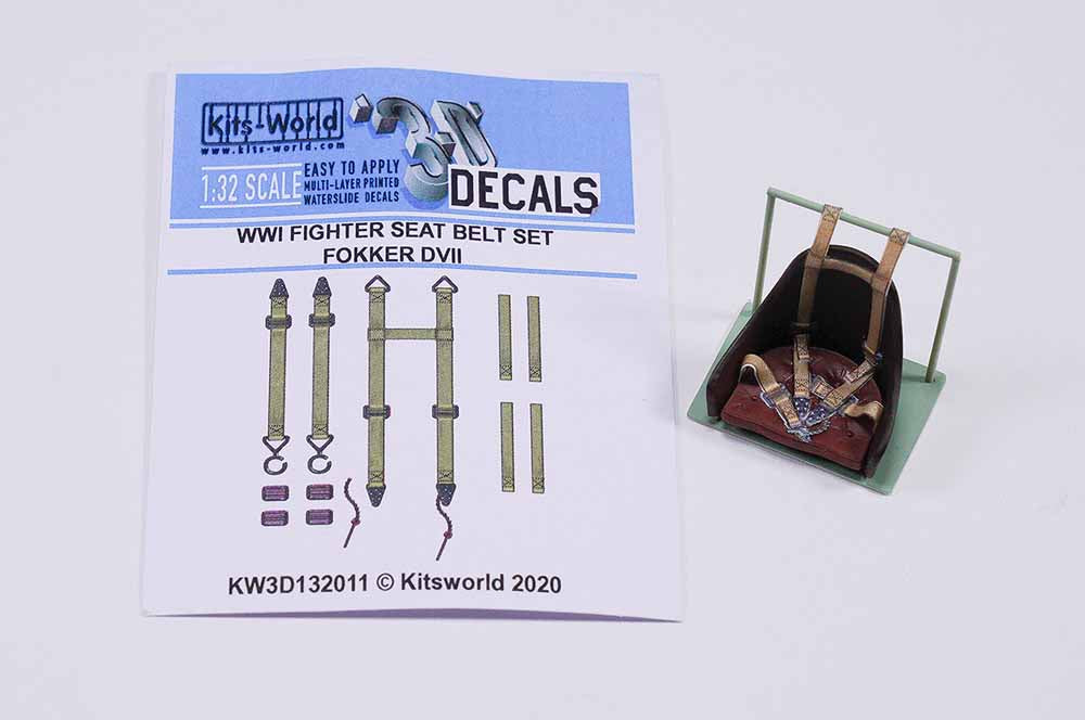 Kits World 3D132011 3D Printed Decal 1:32 WWI Fighter Set - Fokker D.VII Full Co