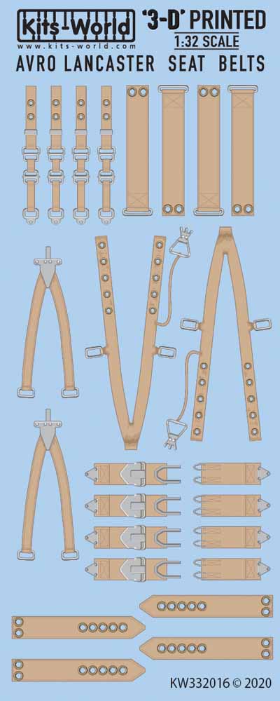 Kits World 3D132016 3D Printed Decal 1:32 Avro Lancaster B Mk.I 3D Full colour s