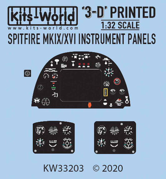 Kits World 3D1321003 3D Printed Decal 1:32 Supermarine Spitfire Mk.IX/Mk.XVI 3D