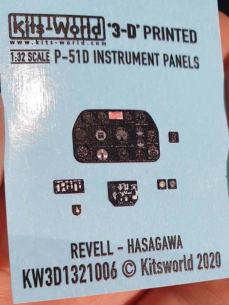 Kits World 3D1321006 3D Printed Decal 1:32 North-American P-51D Mustang 3D Full