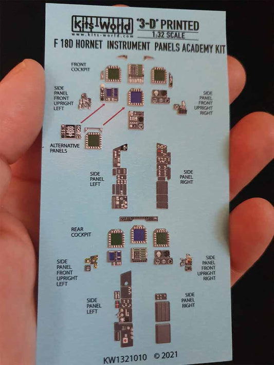 Kits World 3D1321010 3D Printed Decal 1:32 McDonnell-Douglas F/A-18D Hornet (scr