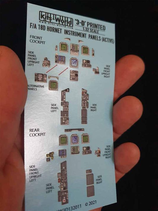 Kits World 3D1321011 3D Printed Decal 1:32 McDonnell-Douglas F/A-18D Hornet (scr