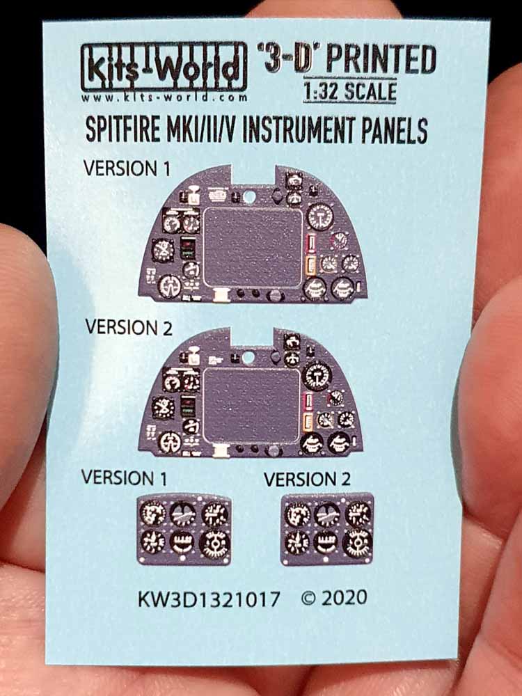 Kits World 3D1321017 3D Printed Decal 1:32 3D Full colour Instrument Panel. Supe