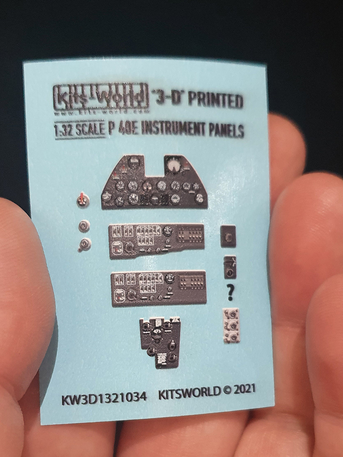 Kits World Curtiss P-40E Warhawk Instrument Panels 1:32 Decals Trumpeter Kits
