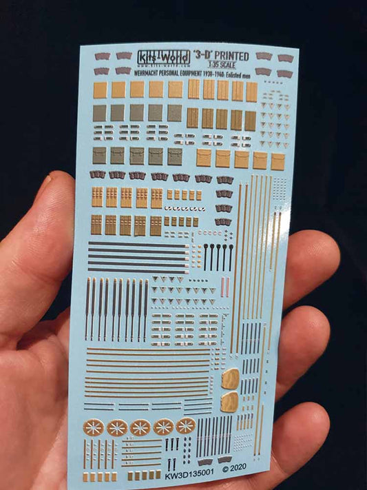 Kits World 3D135001 3D Printed Decal 1:35 Wehrmacht Personal Equipment 1938-1940