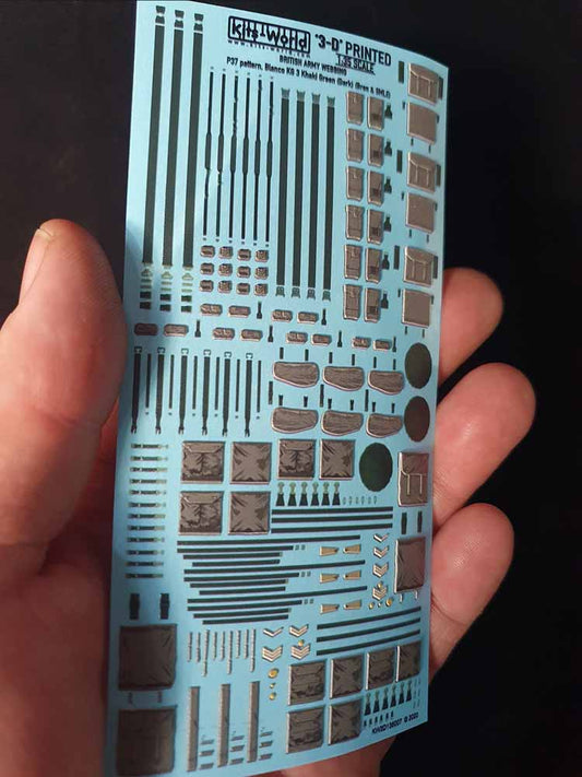 Kits World 3D135007 3D Decal 1:35 British Army Webbing P37 Pattern Blanco KG 3 Khaki