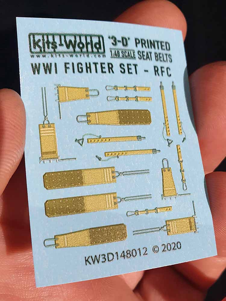Kits World 3D148012 3D Printed Decal 1:48 Full Colour 3D WWII Seat Belt decals.