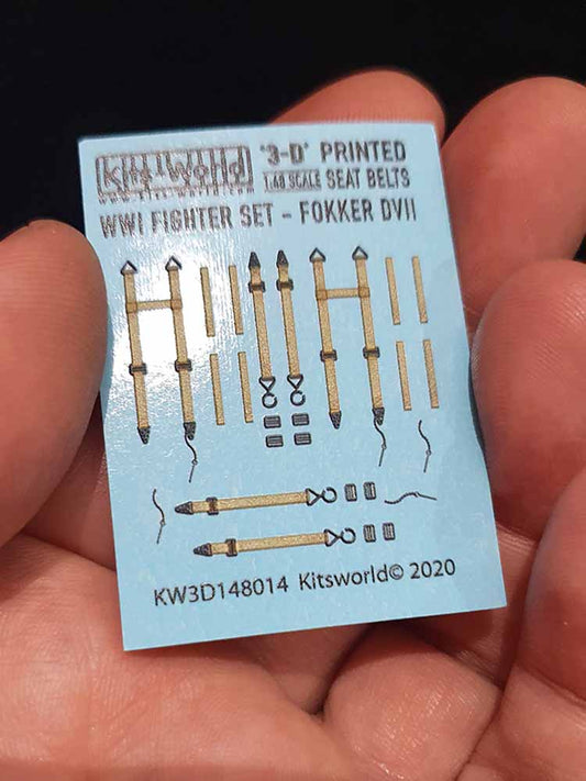 Kits World 3D148014 3D Printed Decal 1:48 Full Colour 3D WWII Seat Belt decals.