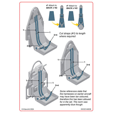 Kits World Fairey Gannet AS.1/AS.4 Seatbelt Harness for Airfix A11007