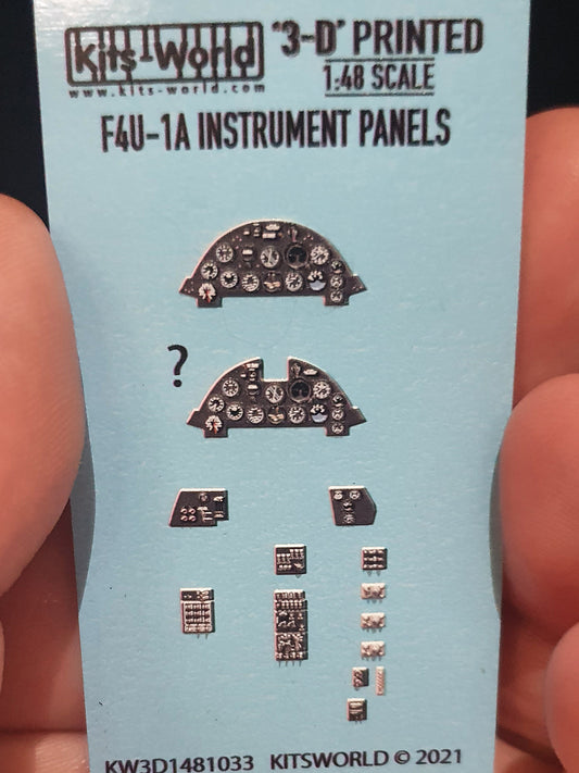 Kits World F4U-1A Corsair Instrument Panels 1:48 Decals Tamiya Model Kits 61070