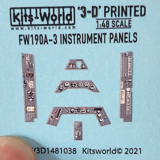 Kits World FW190A-3 Instrument Panels 1:48 Decals Eduard Model Kits 84112