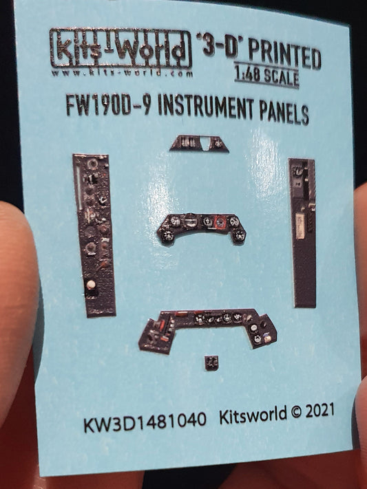 Kits World Focke-Wulf FW190D-9 Instrument Panels 3D Colour 1:48 Eduard Model Kits