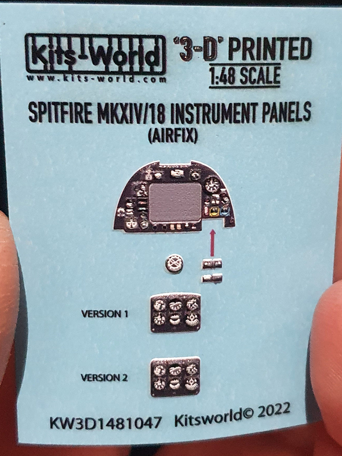 Kits World Spitfire Griffon Mk.XIV/XVIII Instrument Panels 1:48 Airfix A05135