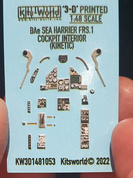 Kits World BAe Harrier FRS.1 Cockpit Interior w/Screens Off 1:48 Kinetic Kits