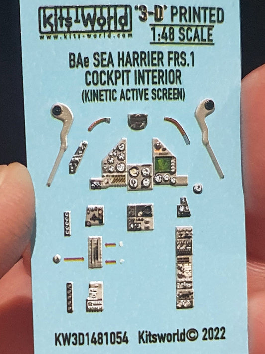 Kits World BAe Harrier FRS.1 Cockpit Interior w/Active Screens 1:48 Kinetic Kits