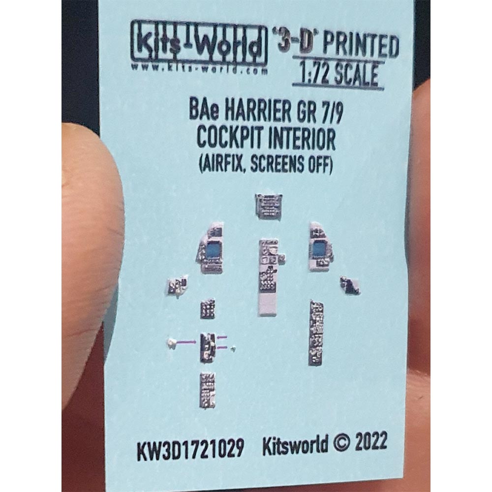 Kits World BAe Harrier GR.7/9 Cockpit w/Screens Off 1:72 Decals for Airfix Kits