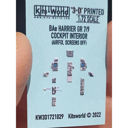 Kits World BAe Harrier GR.7/9 Cockpit w/Screens Off 1:72 Decals for Airfix Kits