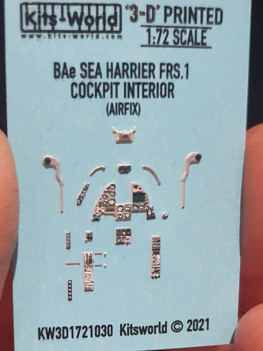 Kits World BAe Harrier FRS.1 3D Colour Cockpit Interior 1:72 Airfix Kits A04051A