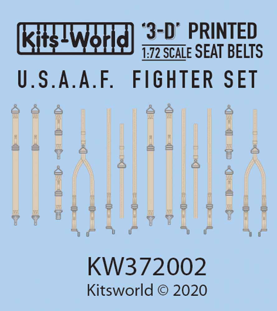 Kits World 3D172002 3D Printed Decal 1:72 Full Colour 3D WWII Seat Belt decals.U