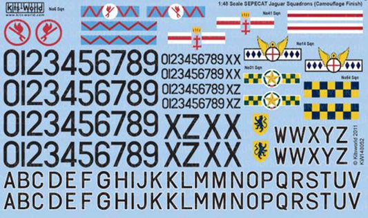 Kits World 148052 Aircraft Decals 1:48 Sepecat Jaguar GR.1A 41 Squadron - 14 Squ