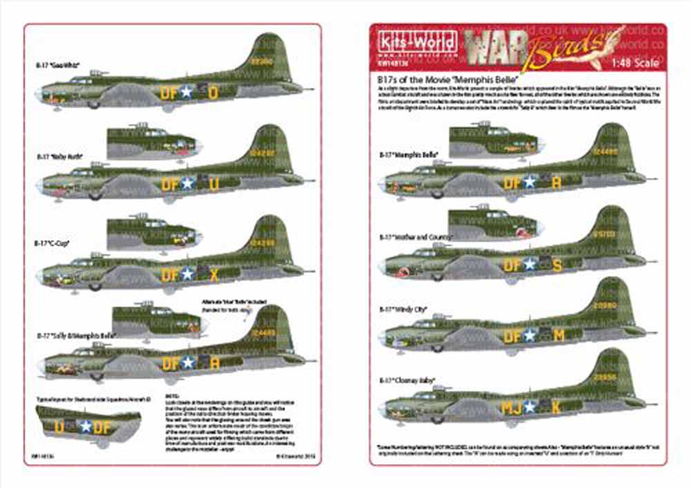 Kits World 148136 Aircraft Decals 1:48 This Kitsworld decal sheet covers some of