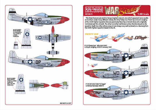 Kits World 148175 Aircraft Decals 1:48 North-American P-51D-10-NA Mustang 44-143