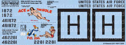 Kits World 172038 Aircraft Decals 1:72 Boeing B-29A Superfortress (2) 44-61872 3