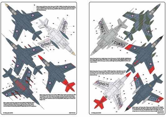 Kits World 172140 Aircraft Decals 1:72 Blackburn/Hawker-Siddeley Buccaneer. Bucc
