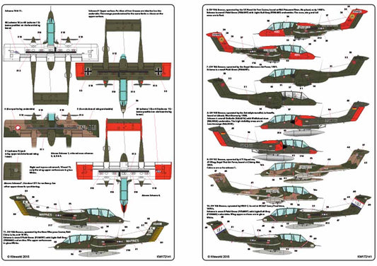 Kits World 172141 Aircraft Decals 1:72 North-American/Rockwell OV-10 Bronco. OV-