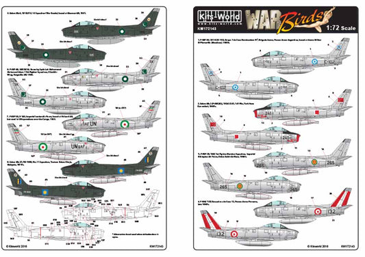 Kits World 172143 Aircraft Decals 1:72 North-American F-86 SABRE. F-86F-30, 251-