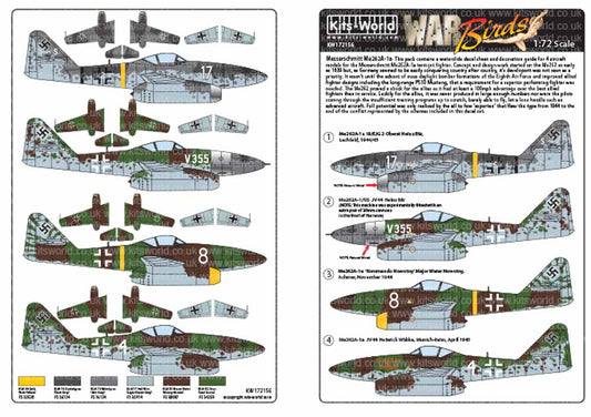 Kits World 172156 Aircraft Decals 1:72 Messerschmitt Me-262A-1a III/EJG 2 Oberst