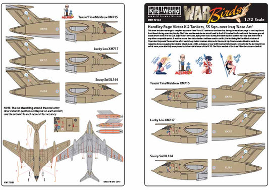Kits World 172161 Aircraft Decals 1:72 Handley-Page Victor K.2 tankers 55 Sqn ov