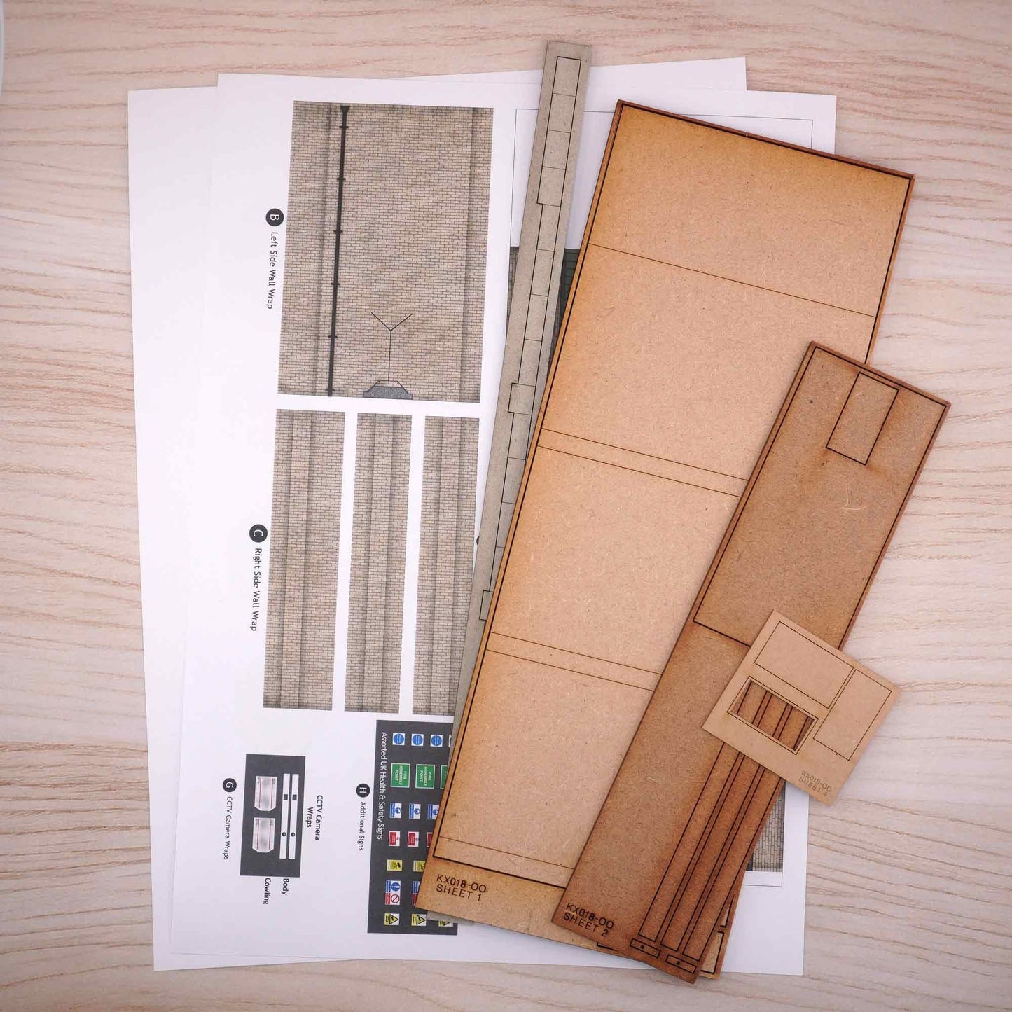 Scale Model Scenery KX018 Ultra-Low Relief Industrial Unit OO/HO Gauge