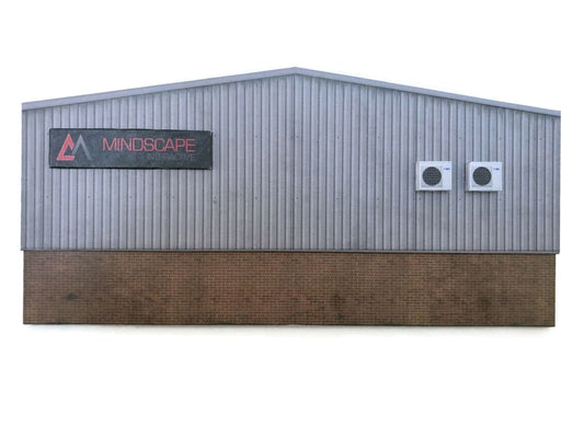 Scale Model Scenery KX061 Ultra-Low Relief Industrial Unit - Rear OO/HO Gauge