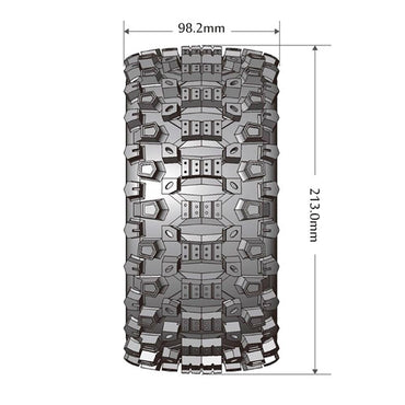 Louise RC MFT X-Uphill Kraton 8S Mounted Sport Tyres Black Wheel Pair L-T3297BM