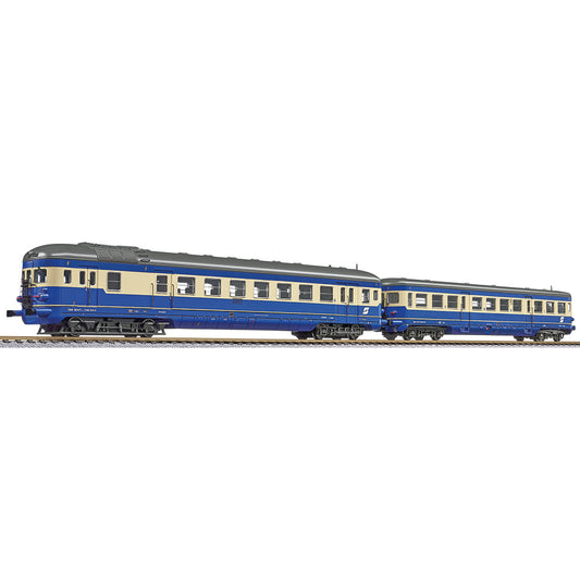 Liliput 133131 2-unit set of railcar, power unit 5146 and cab car 6546, ÖBB, period HO Gauge