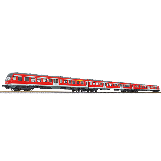 Liliput 133159 3 Car DMU BR 614 DB Red Ep.V AC HO Gauge