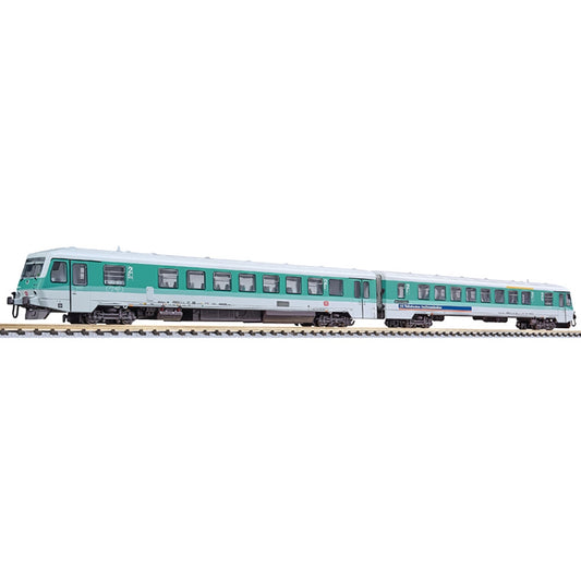 Liliput L163201 2-Unit Diesel Railcar BR 628/928 "Heidelberg" Mint/Grey N Gauge
