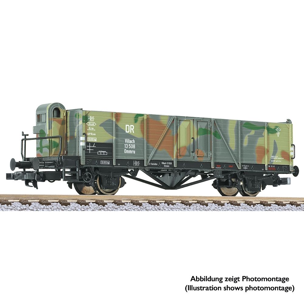 Liliput L235281 Open Wagon Type Ommru, DRB with Cabin Camouflage Era II HO Gauge
