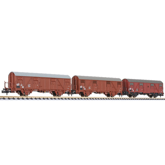 Liliput 260133 3-unit set, Gos 1404, DR, period IV, 1988, platform N Gauge