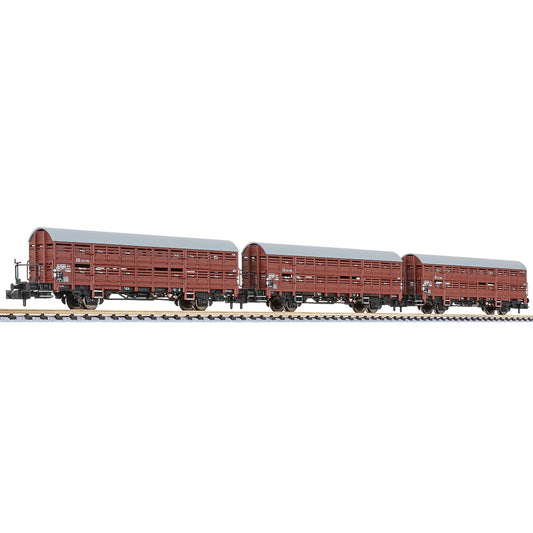 Liliput 260134 3-unit set, Hbes-63 Vlmms, DB, period III, 1961, platform N Gauge