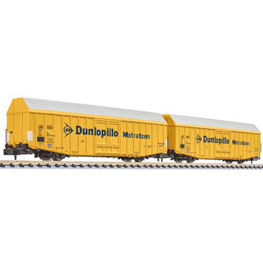 Liliput 260160 2-unit big volume wagon Hbbks DB "Dunlopillo" Ep.IV (middle) N Gauge