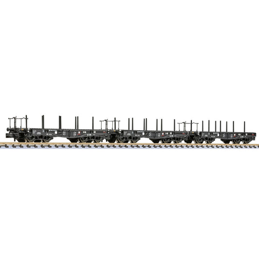 Liliput L260171 3-Unit Set, 4-Axle Heavy Duty Wagon, SSy Köln DRB Era II N Gauge