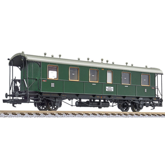 Liliput L334101 Passenger coach, 2nd/3rd Class, BCi 1420, Bad 11, era I HO Gauge