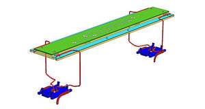 Liliput 938951 LED interior lighting yellow, 140 mm, for 2 and 3 axle coach HO Gauge