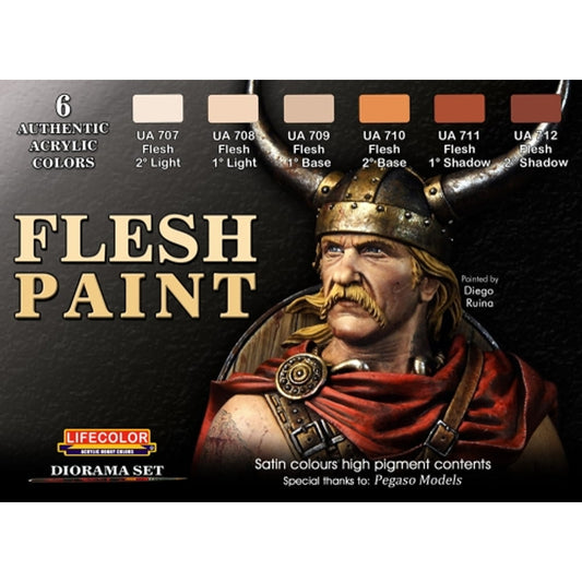 LifeColor Flesh Paint Acrylic Paint Set (6x22ml) CS13